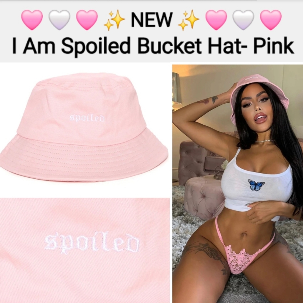 I Am Spoiled Bucket Hat- Pink